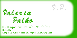 valeria palko business card